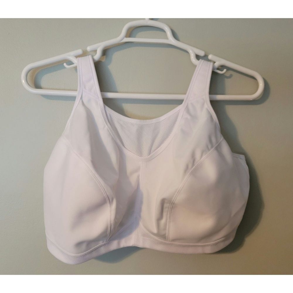 Glamorise Womens No-Bounce Camisole Sports Bra White 46G